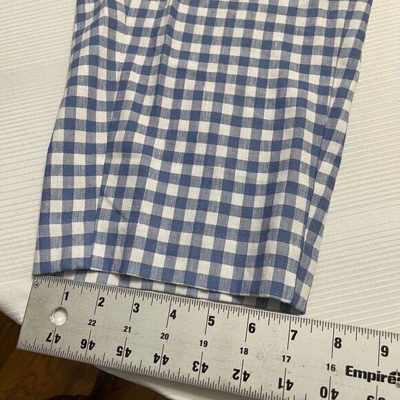 J. Jill Linen Stretch Blue White Capri Crop Linen Pants Size XL - Picture 8 of 10